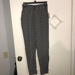 Rayon black and white pants. Size S. NWT